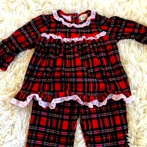 12 month pajamas girls set of two